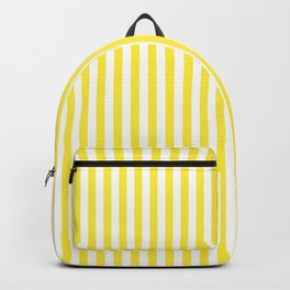 Yellow and White Cabana Stripe Pattern Backpack