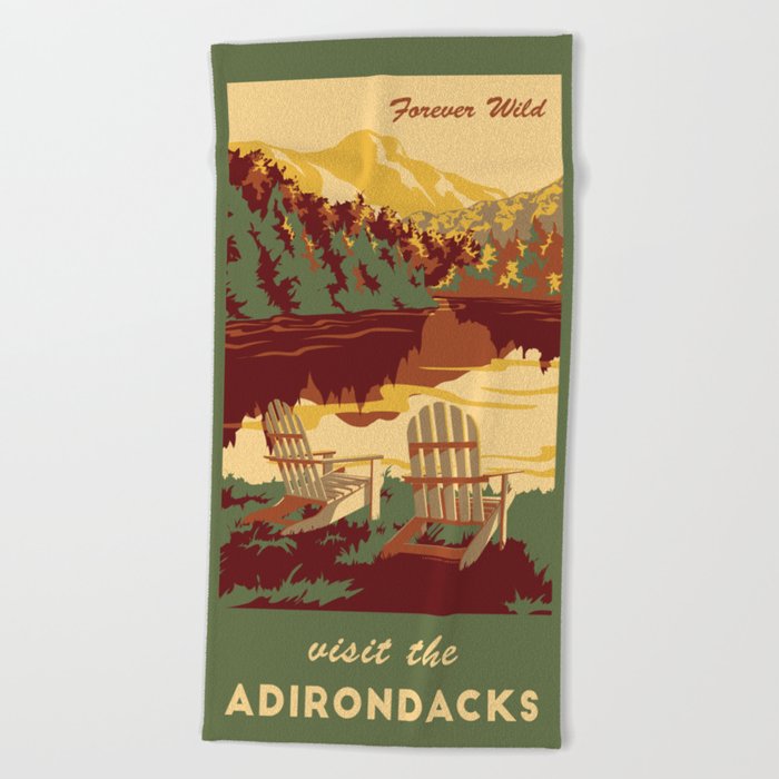Visit the Adirondacks Towel Beach Towel