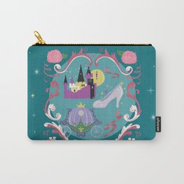 A Fairy Tale With A Happy Ending Carry-All Pouch | Midcentury, Ribbon, Magic, Glassslipper, Pink, Blair, Carriage, Shoe, Painting, Fairygodmother 