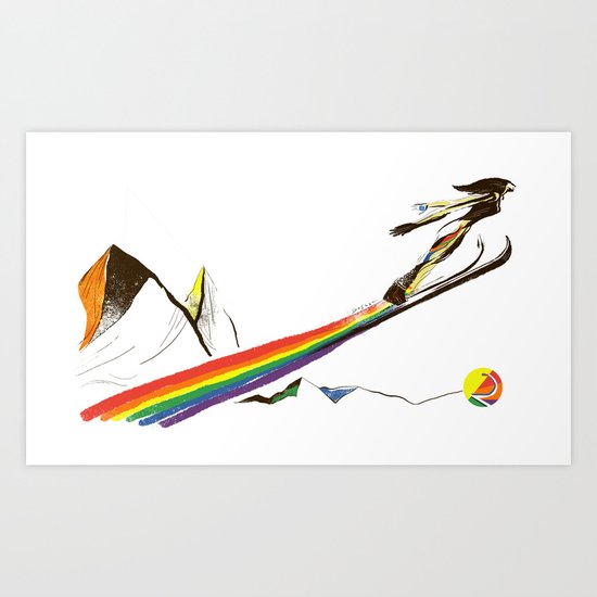 The Ski Jumper Art Print