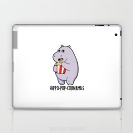 Hippo-pop-cornamus Funny Hippo Pun Laptop Skin