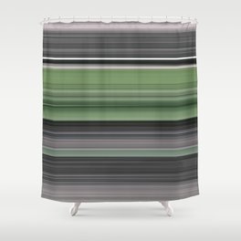 Olive green and grey Shower Curtain