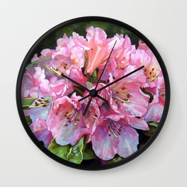 Courtenay Lady Rhododendron Wall Clock