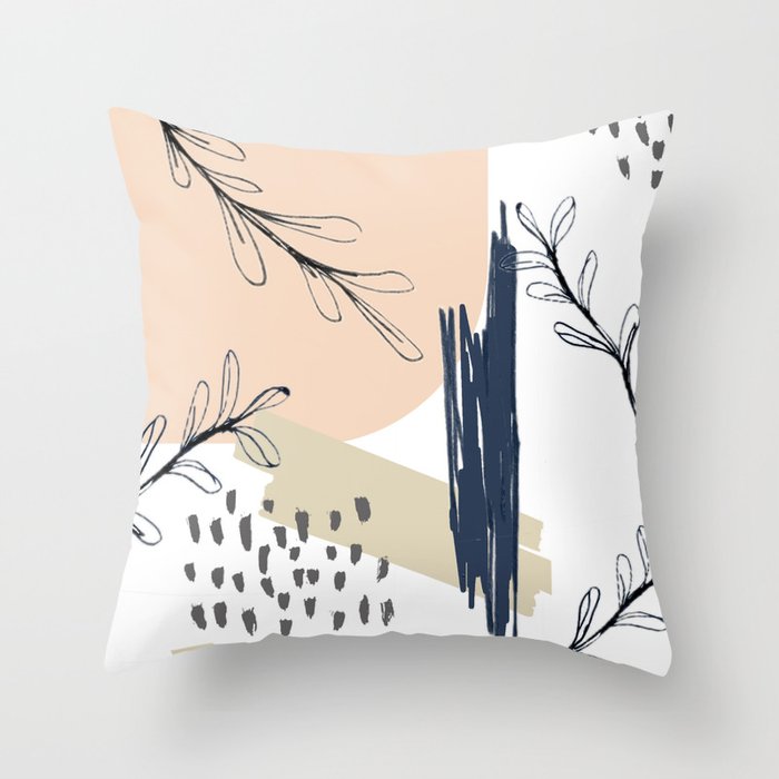 Palm Springs Abstract Throw Pillow