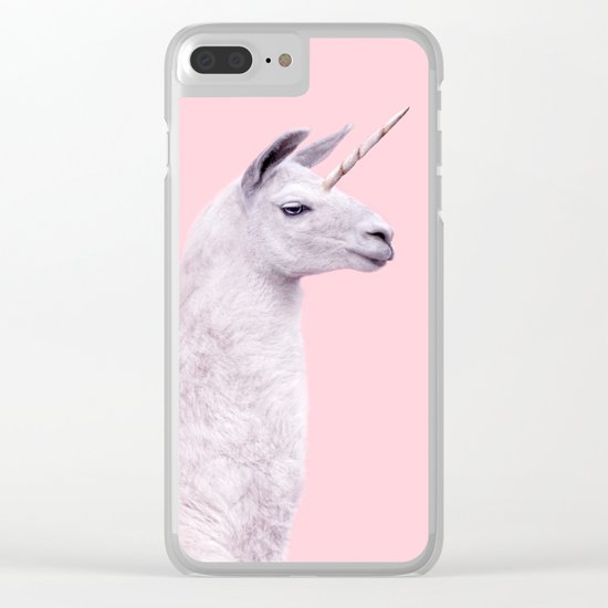 UNICORN LAMA Clear iPhone Case