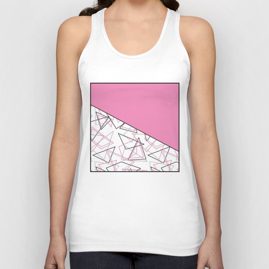 Abstract pink combo pattern . Unisex Tank Top