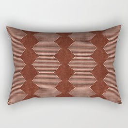 mudcloth diamonds - rust Rectangular Pillow