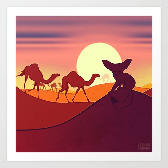 Fennec Fox Art Print