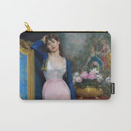 Magnificent: Declaration of Love - 19th Century French Belle epoque female portrait oil painting by Auguste Toulmouche for home, bedroom and wall decor Carry-All Pouch | French, Female, Newport, Southern, Woman, Seductive, Louisxv, Portrait, Paintings, Salon 