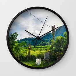 Green Farm Life Village in Ilocos Sur Philippines Wall Clock