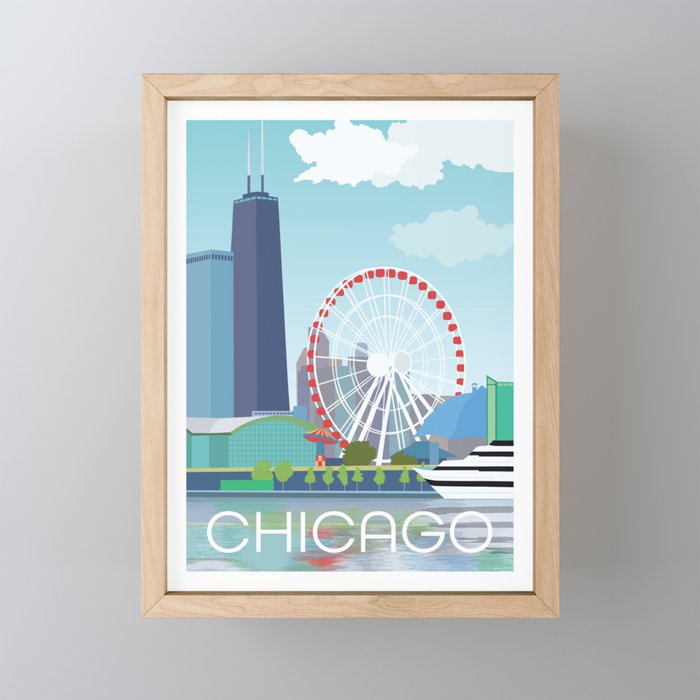 Chicago Illinois Framed Mini Art Print