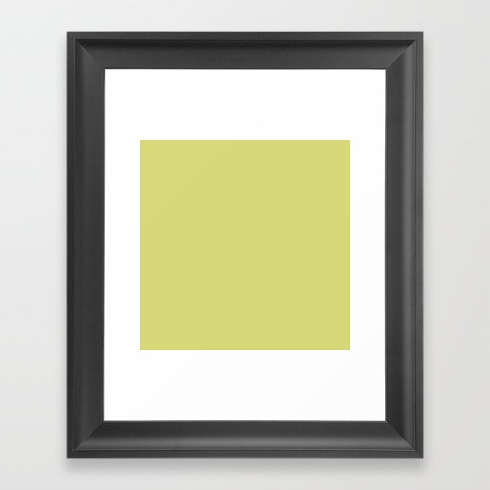 GREEN GRAPE SOLID COLOR Framed Art Print
