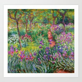 Claude Monet - The Iris Garden At Giverny Art Print