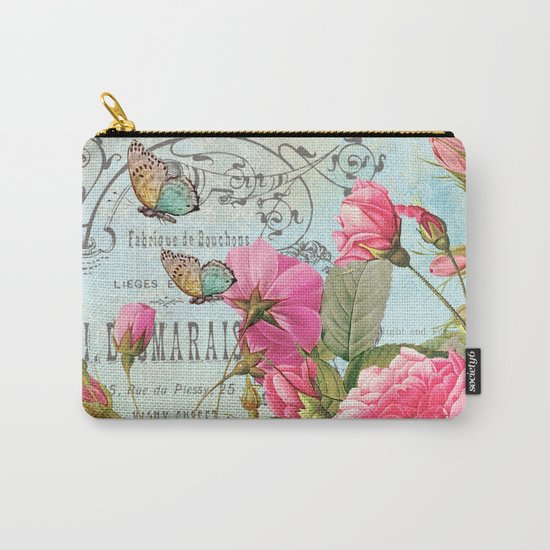 Vintage Flowers #3 Carry-All Pouch