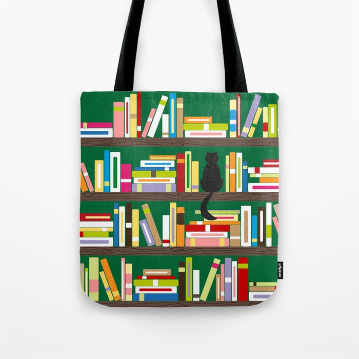 Library Cat Tote Bag