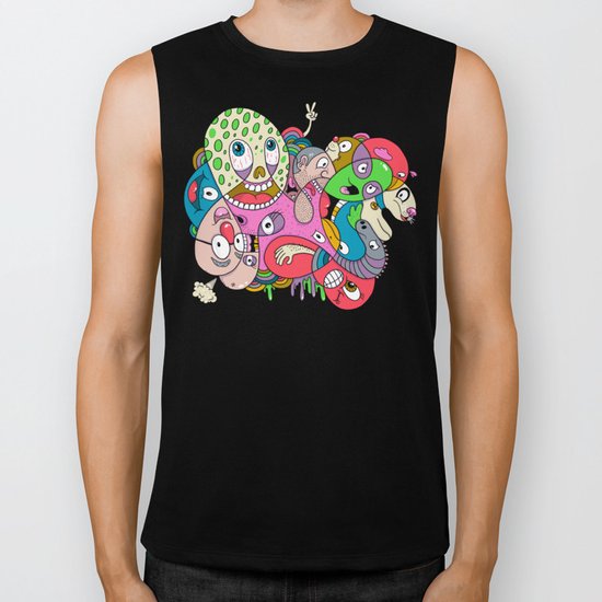Teenage Mutant Scribble Turtle Biker Tank