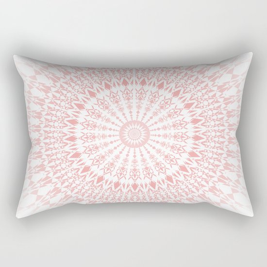 Rose Quartz Mandala Rectangular Pillow