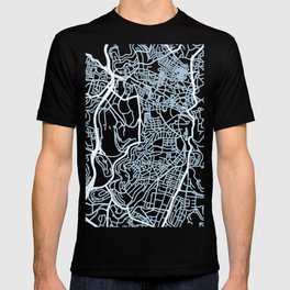Street MAP Jerusalem // Blue T-shirt