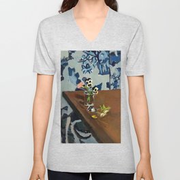 Henri Matisse - Pansies on a Table - Exhibition Poster V Neck T Shirt