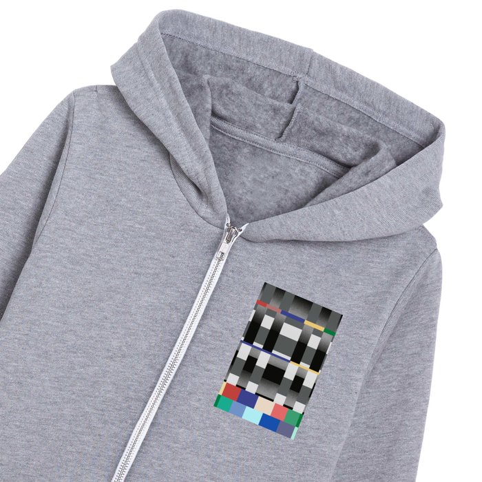 Glitch abstract geometrical art 02 Kids Zip Hoodie