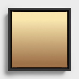 CHOCOLATE & CREAM. Warm Colors Gradient  Framed Canvas