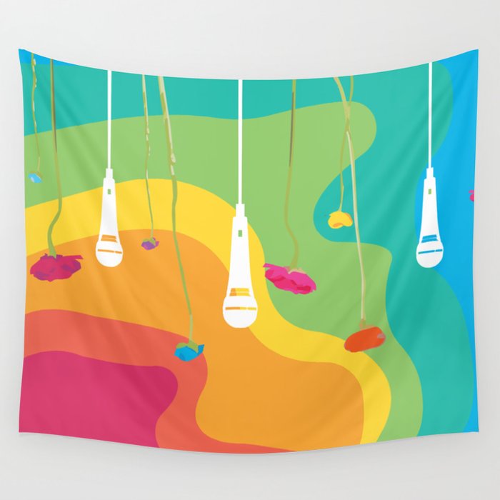 Rainbow Daydreaming Wall Tapestry