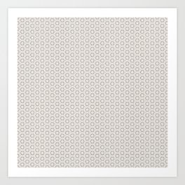 Hexagon Light Gray Pattern Art Print
