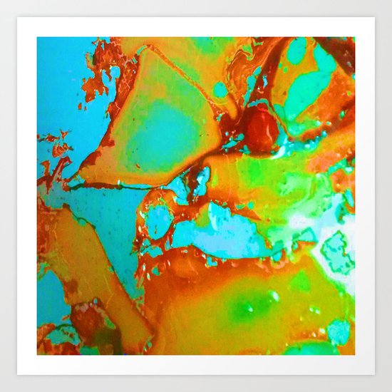 Orange to Blue Medley Art Print