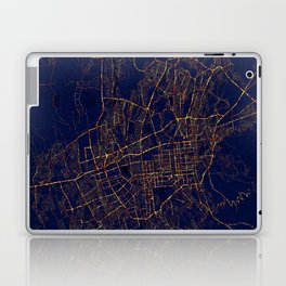 Almaty, Kazakhstan Map  - City At Night Laptop Skin