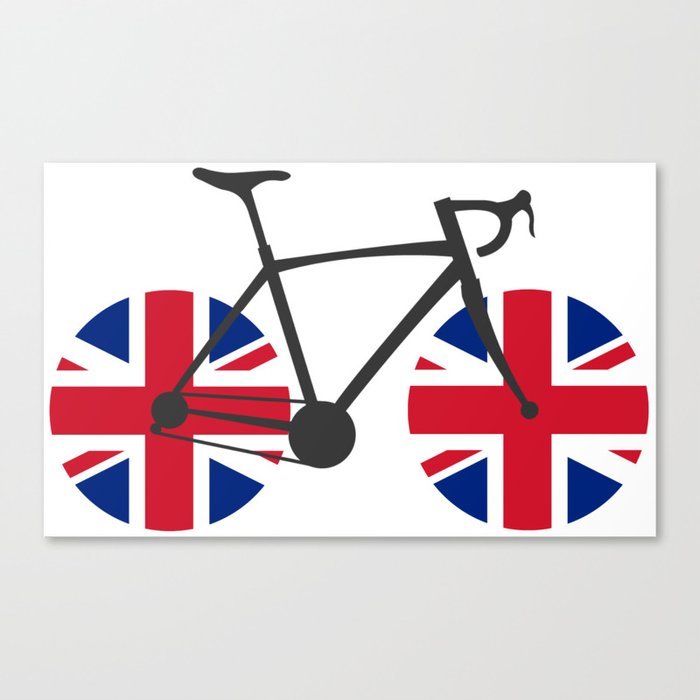 British Flag Cycling Canvas Print