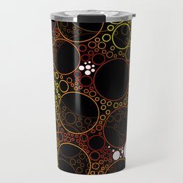 Circle Art - Red Travel Mug