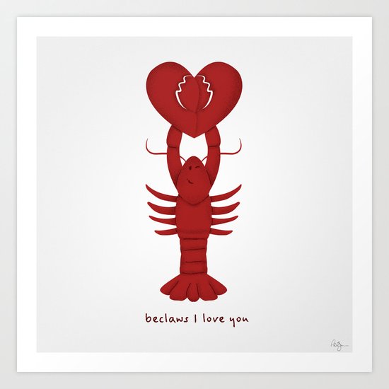 Loving Lobster Art Print
