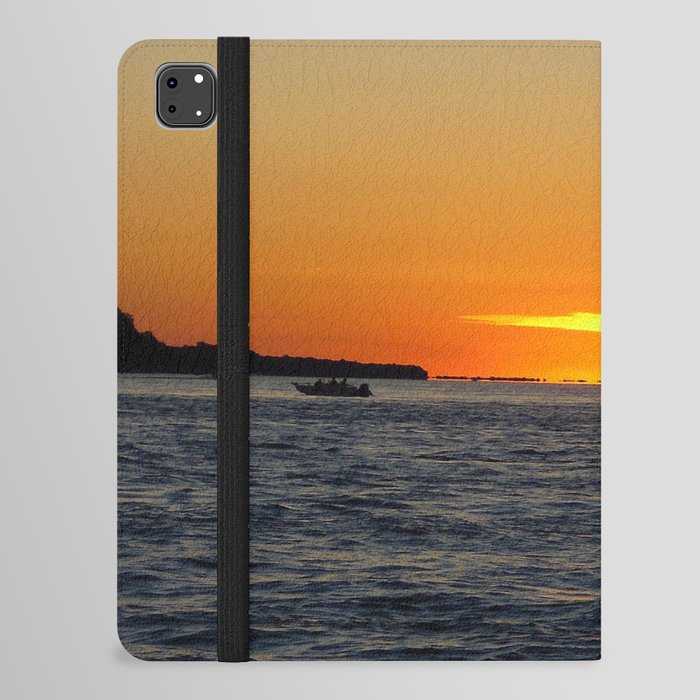 Argentina Photography - Beautiful Sunset Over The Blue Ocean iPad Folio Case