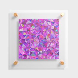Pink Triangles Pattern Design Floating Acrylic Print