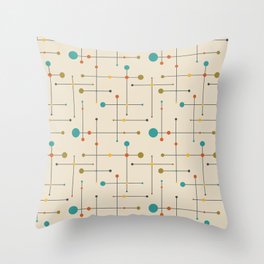 Beautiful Mid Century Pattern Design Throw Pillow