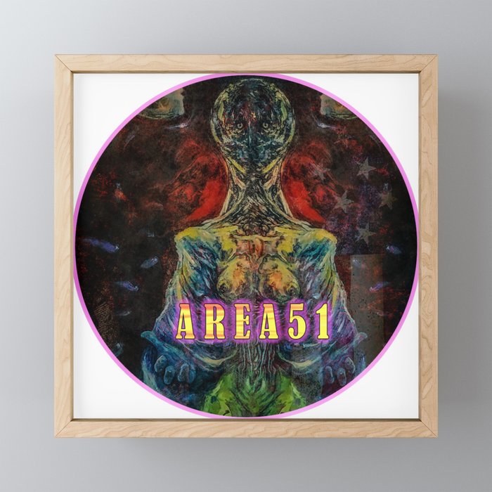 Area 51 - By Lazzy Brush Framed Mini Art Print