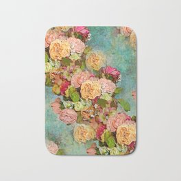 ROSES SO ROMANTIC Bath Mat | Plant, Romanticflower, Garden, Landscape, Flower, Flowers, Pinkroses, Shabbychic, Photo, Nature 