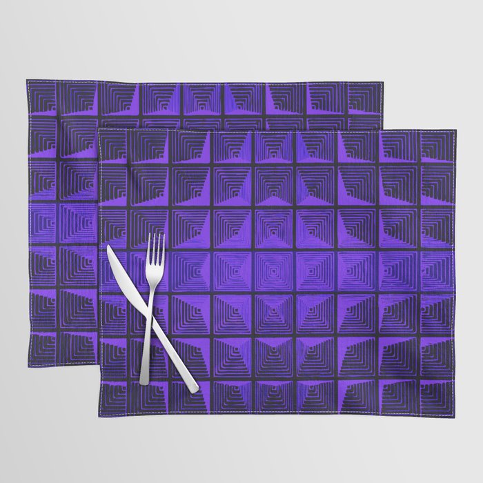 70s Ultraviolet Panton Inspired Space Age Art Placemat