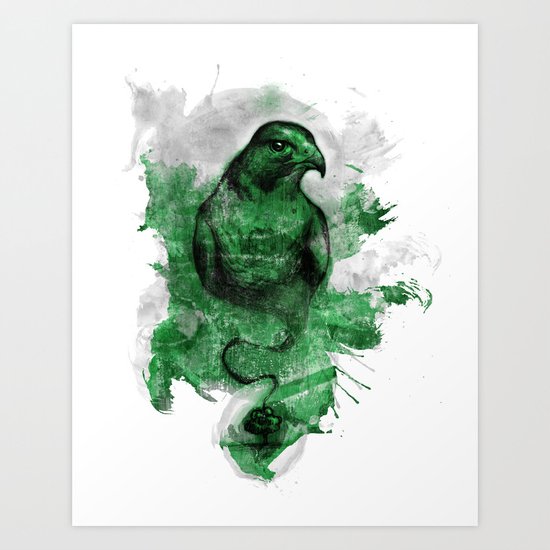 Eagle- Green Art Print