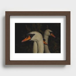 MUTE SWANS Recessed Framed Print