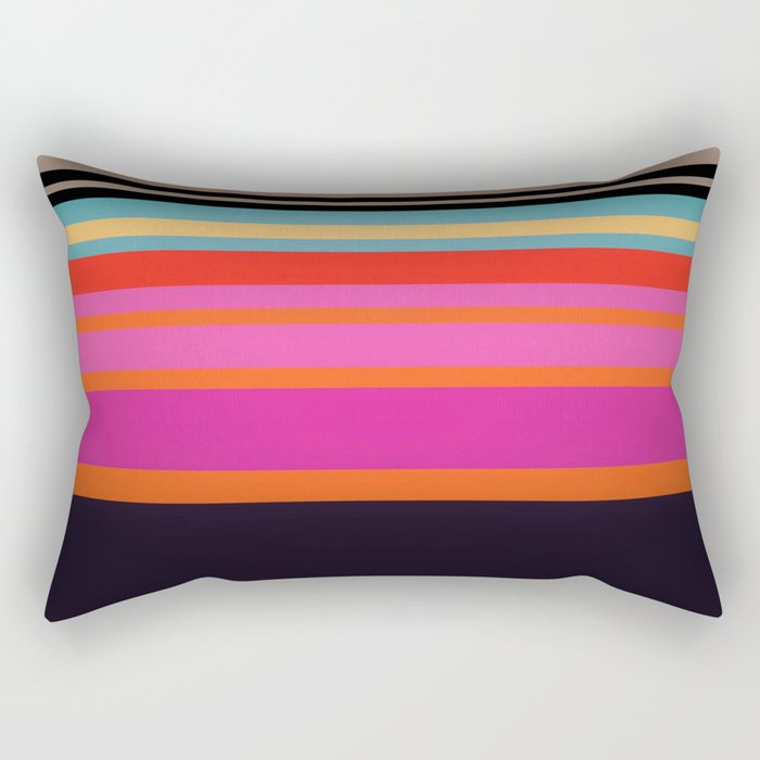 Sunset Stripes Rectangular Pillow
