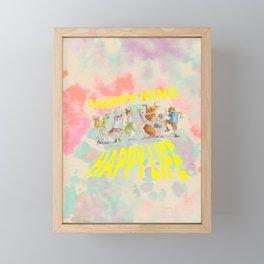 happy mind. happy life :) Framed Mini Art Print