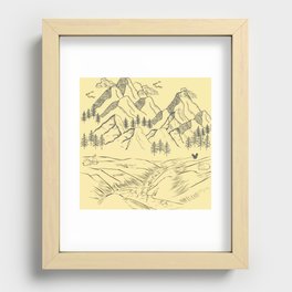 Peace Mountain Recessed Framed Print