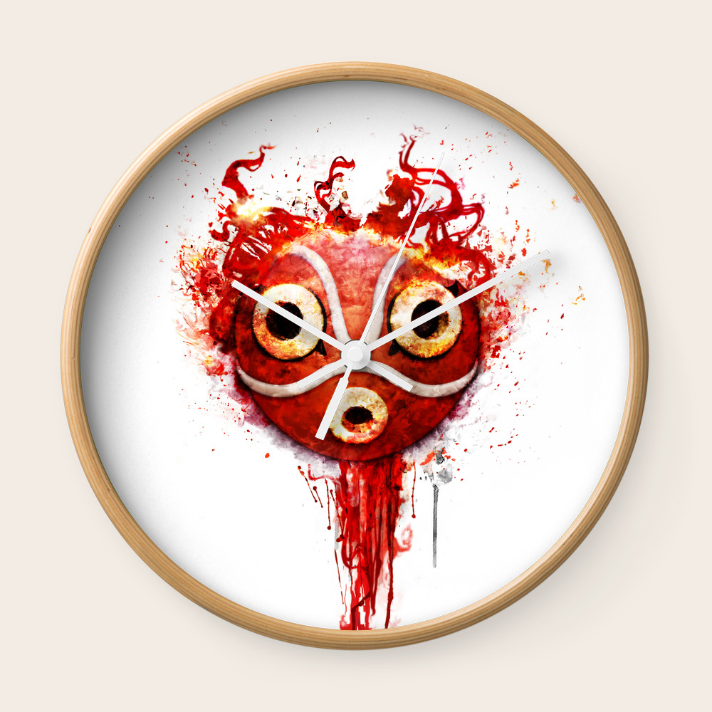 Get Wallpaper Princess Mononoke Mask Wall Clock By Ururuty Society6 For Android Free