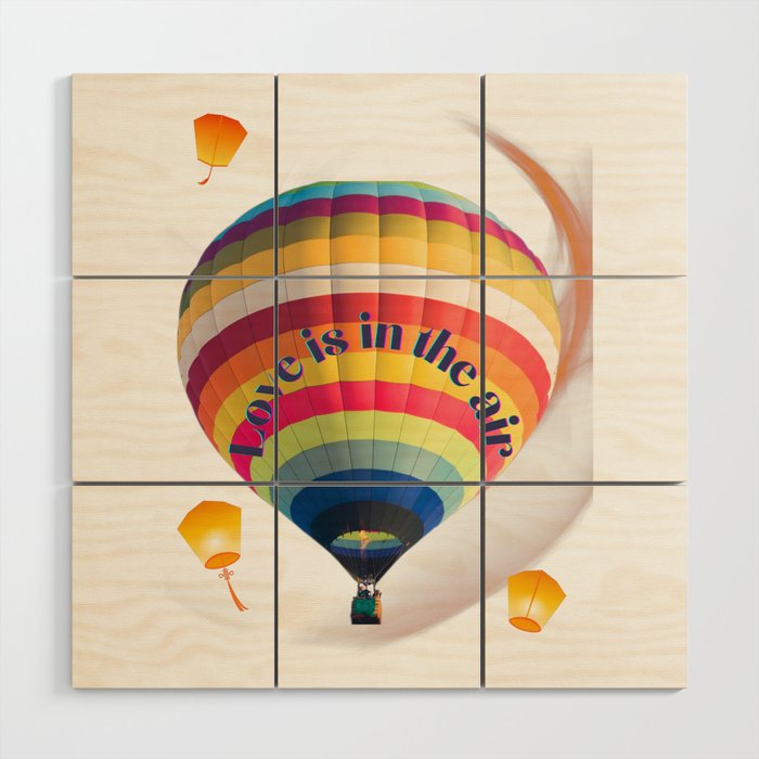 Love is in the air.Valentine Gift  Wood Wall Art
