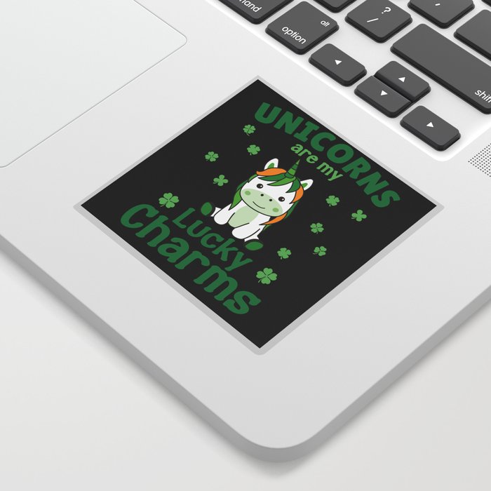 Unicorns Are My Lucky Charms St Patrick's Day Sticker