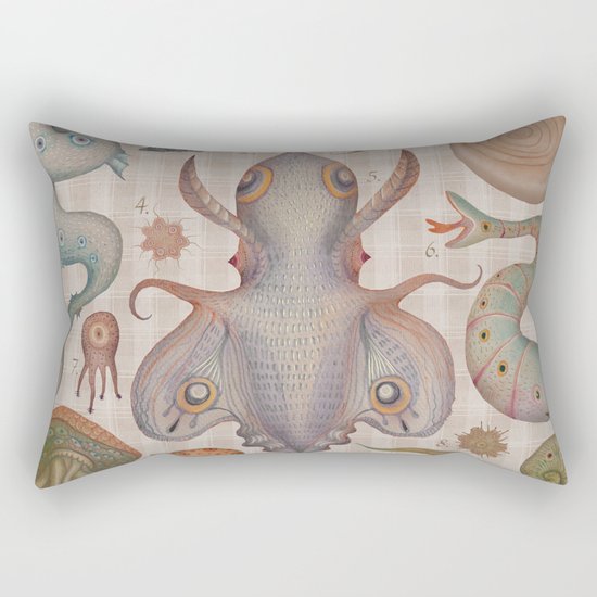 Marine Curiosities III Rectangular Pillow