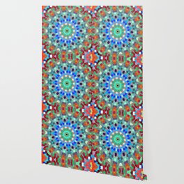 Colorful Mandala Octagon Shaped Tiles Wallpaper