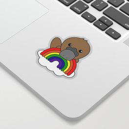 Platypus Rainbow Cute Animals Colorful Sticker