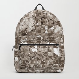 SADNESS Backpack | Black and White, Marble, Stone, Brown, Geometry, Graphicdesign, Pattern, Patterns, Texture, Brownish 